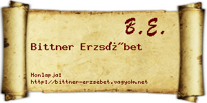 Bittner Erzsébet névjegykártya